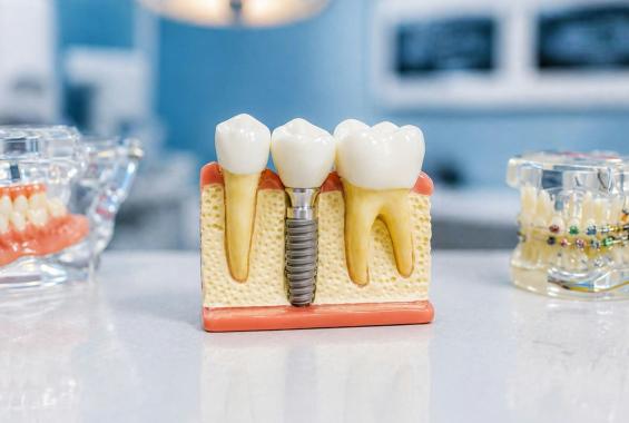Dental illustration of an implant